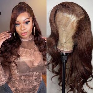 22" #4 Brown Body Wave Wig 13x4 Lace Frontal - Tinashe Hair